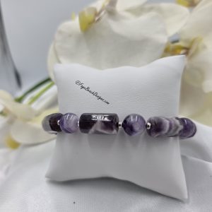 Natural Chevron Amethyst Bracelet