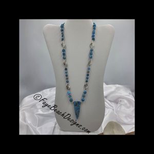 Apatite and Silver Accent Beads Necklace