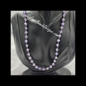 Lavender Faceted Czechoslovakian Bead Necklace