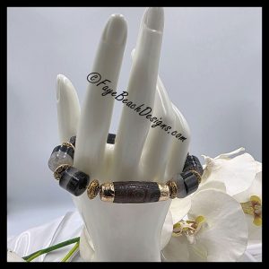 Tibetan and Orca Agate Bracelet