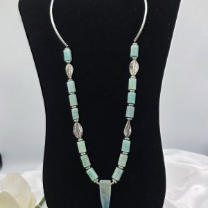 Amazonite Tube Necklace