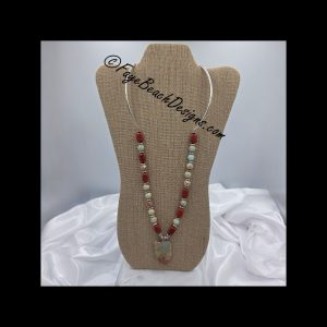 Red and Impression Jasper Necklace